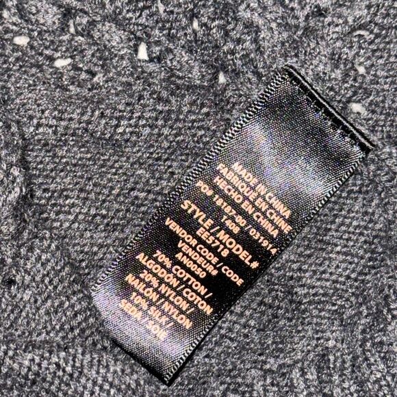 Ella Moss Charcoal Grey Knit Fringe Sweater Vest - Picture 5 of 8